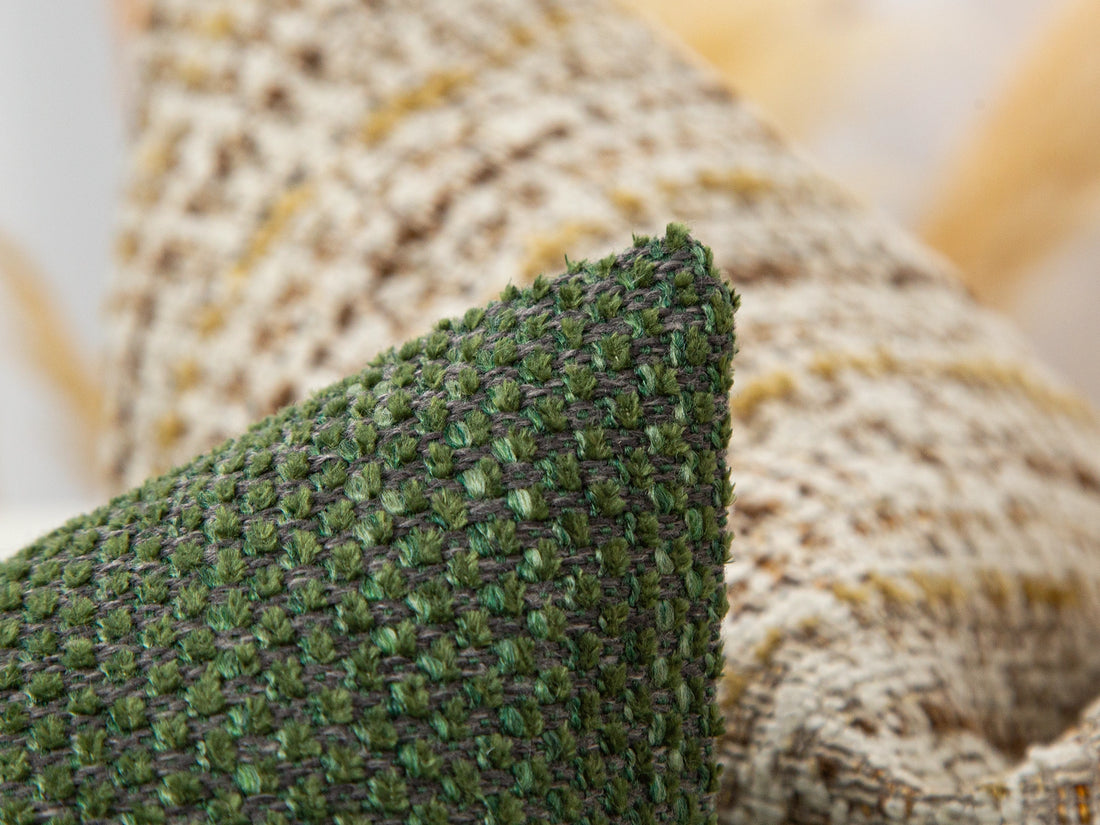 Green Textured Pillow Cover