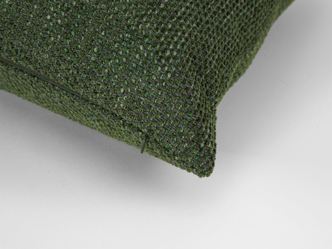 Green Textured Pillow Cover