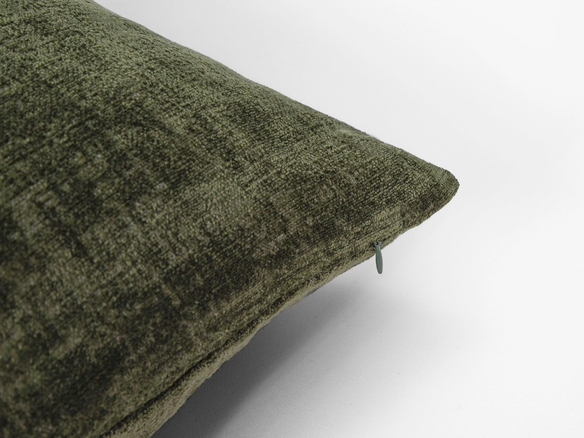 Green Textured Pillow Cover