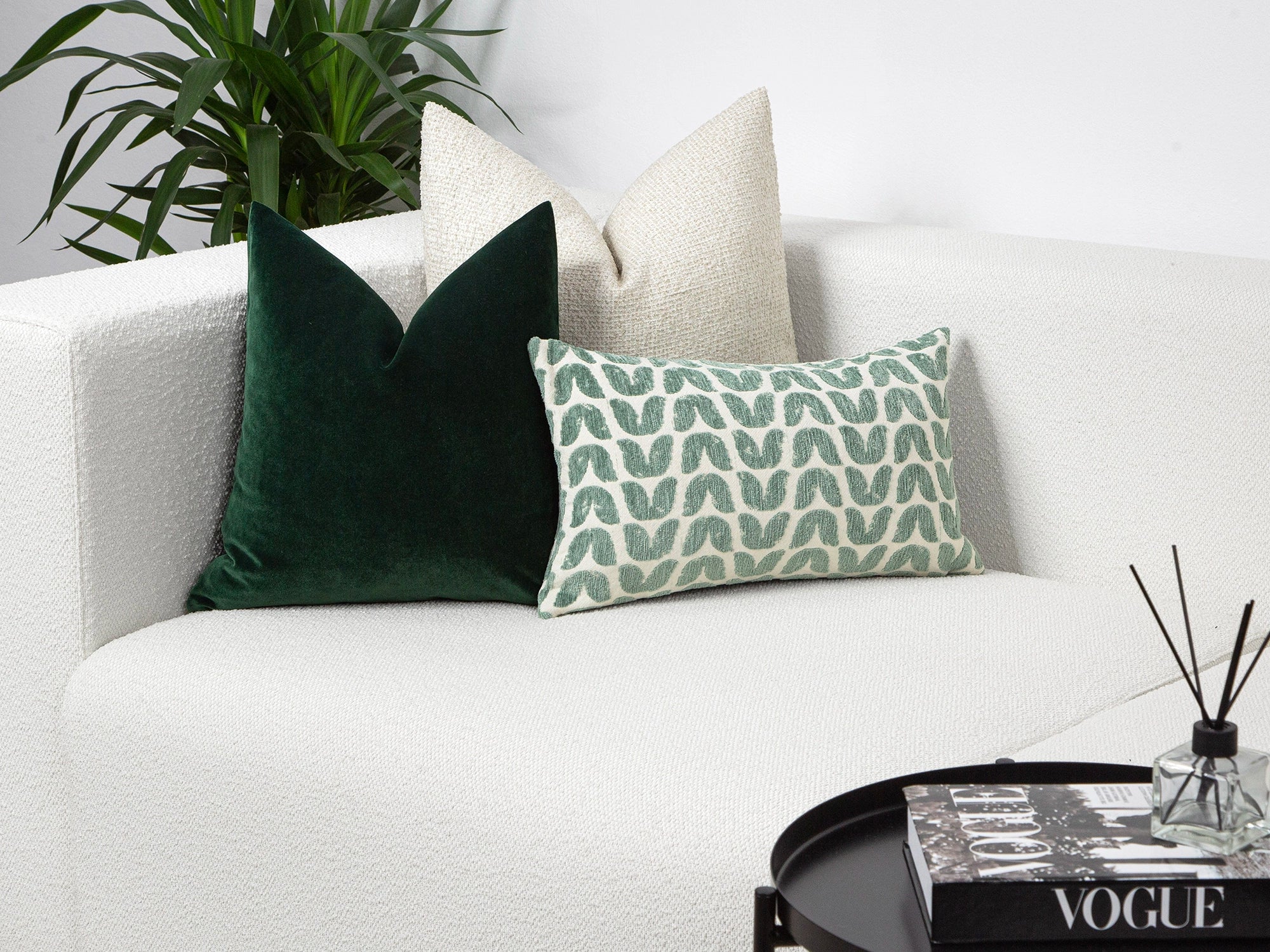 Christmas Green Velvet Pillow Cover