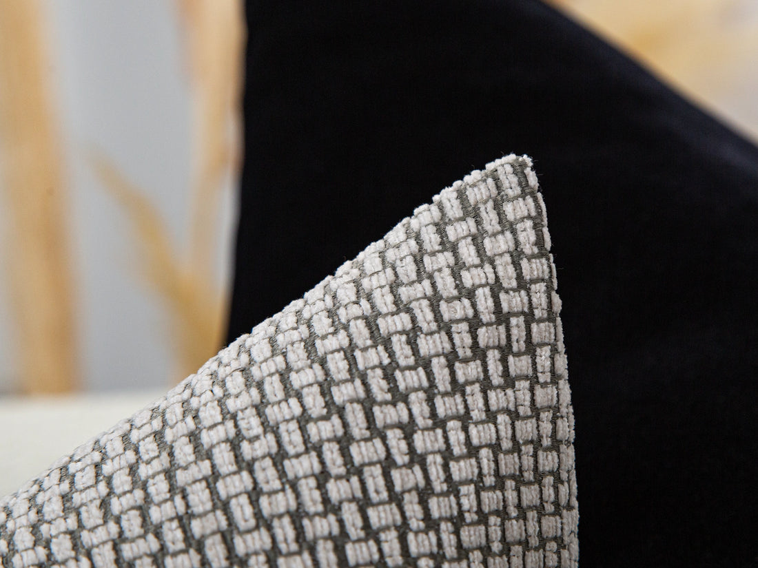 Greige Basket Weave Pillow Cover
