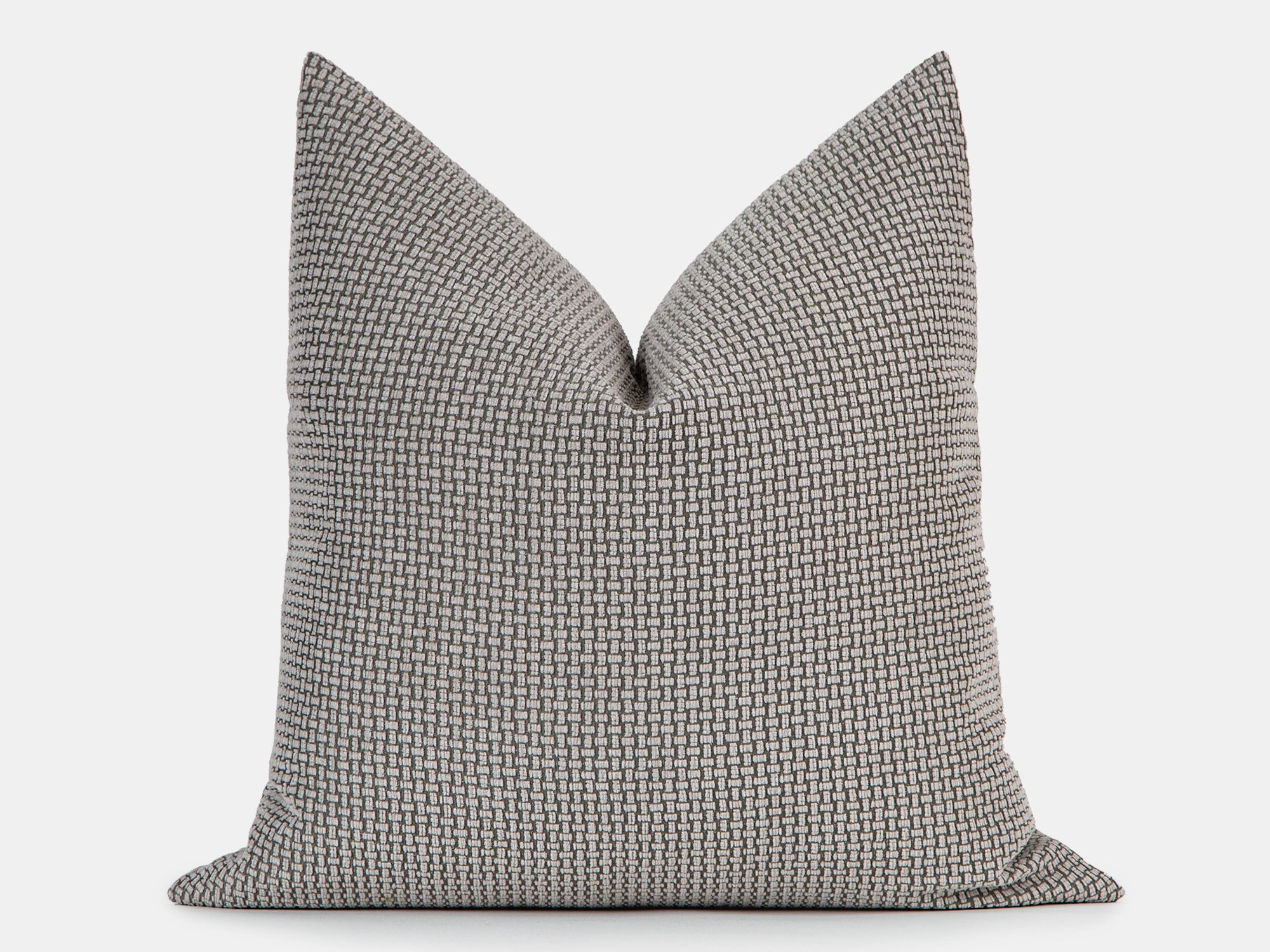 Greige Basket Weave Pillow Cover
