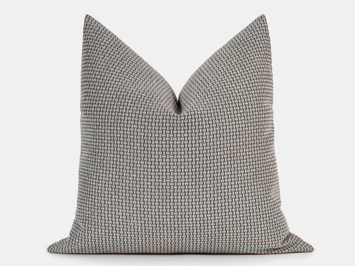 Greige Basket Weave Pillow Cover