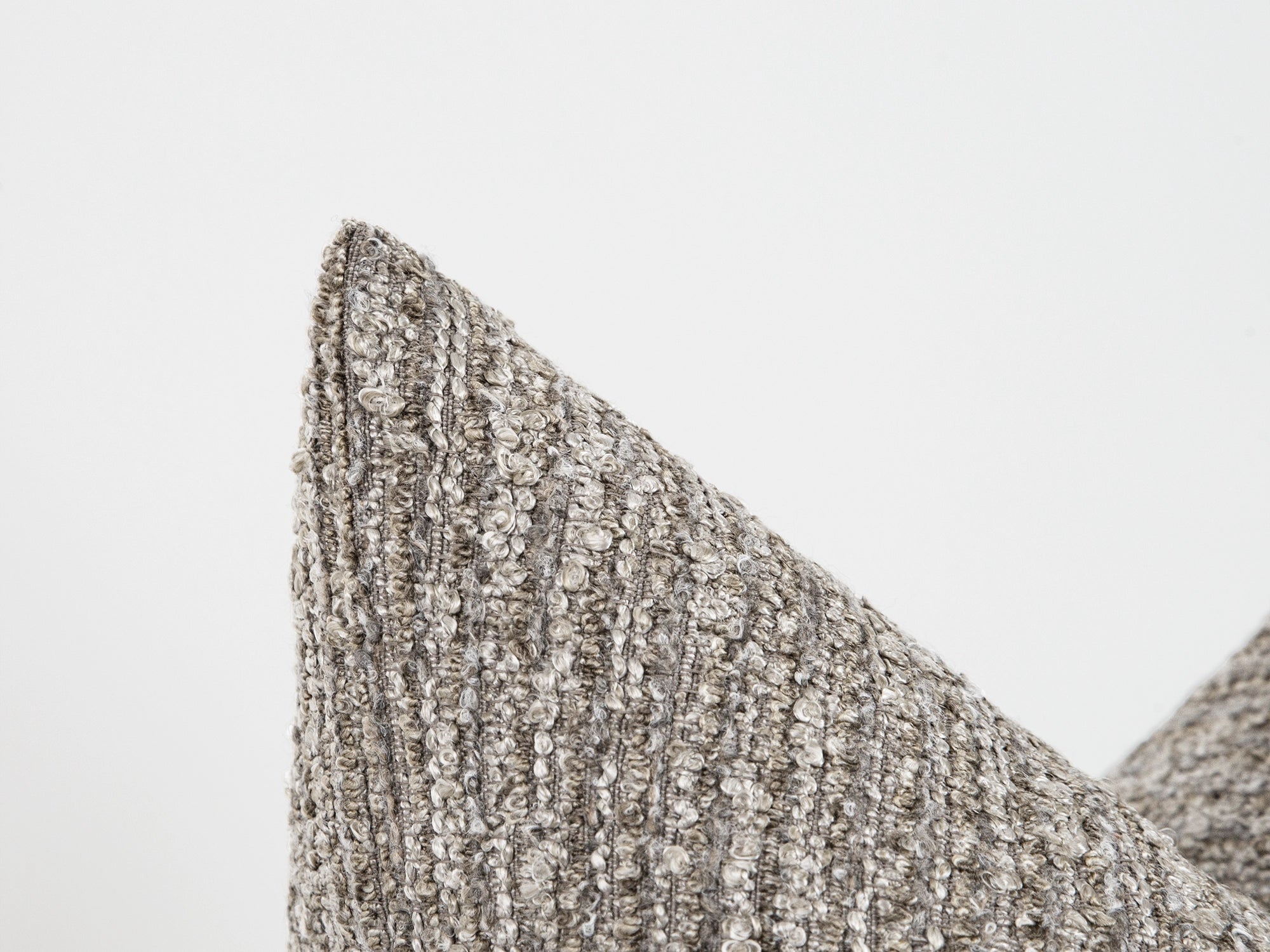 Greige Boucle Ribbed Pillow Cover