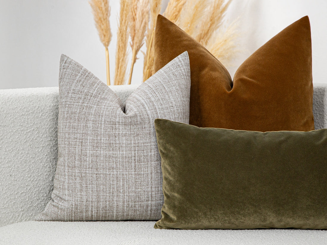 Greige Woven Pillow Cover