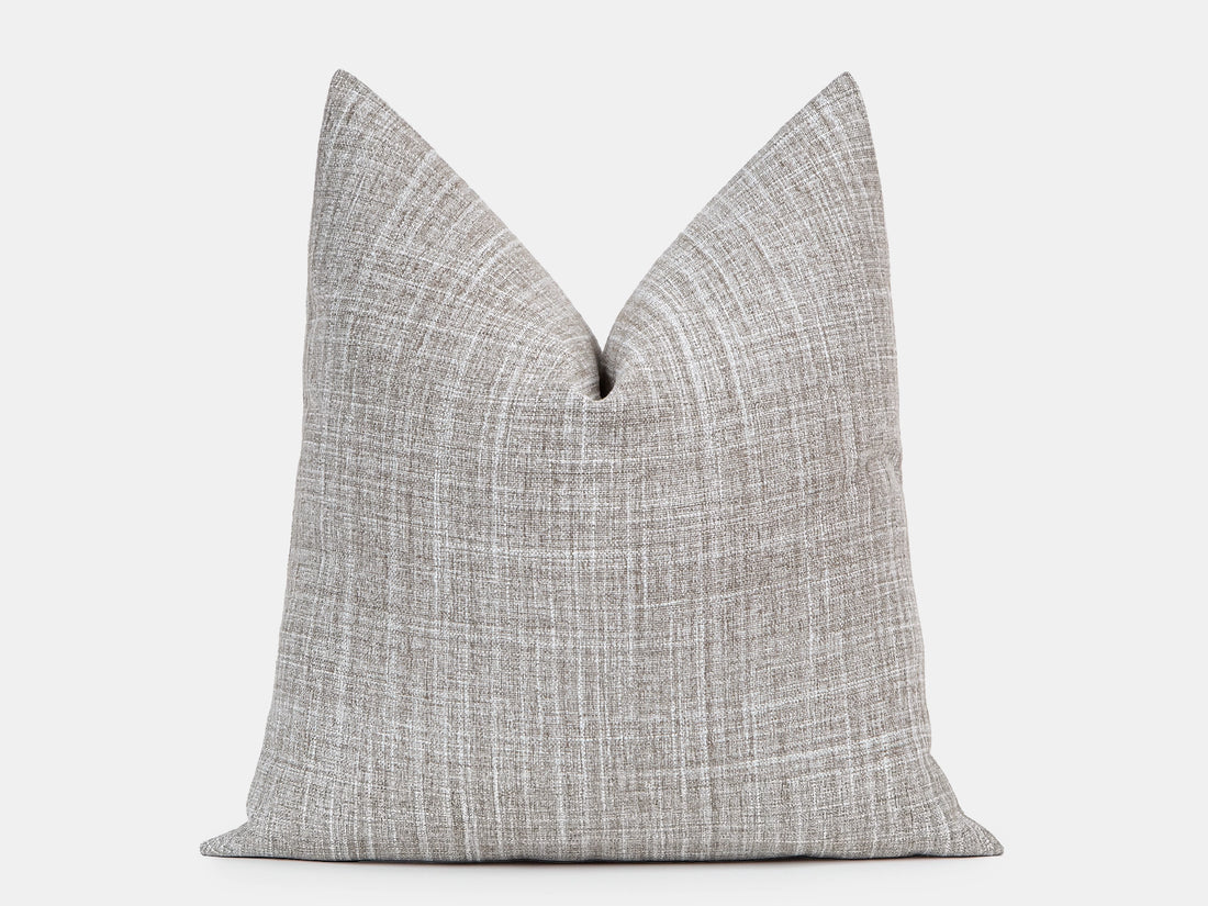 Greige Woven Pillow Cover