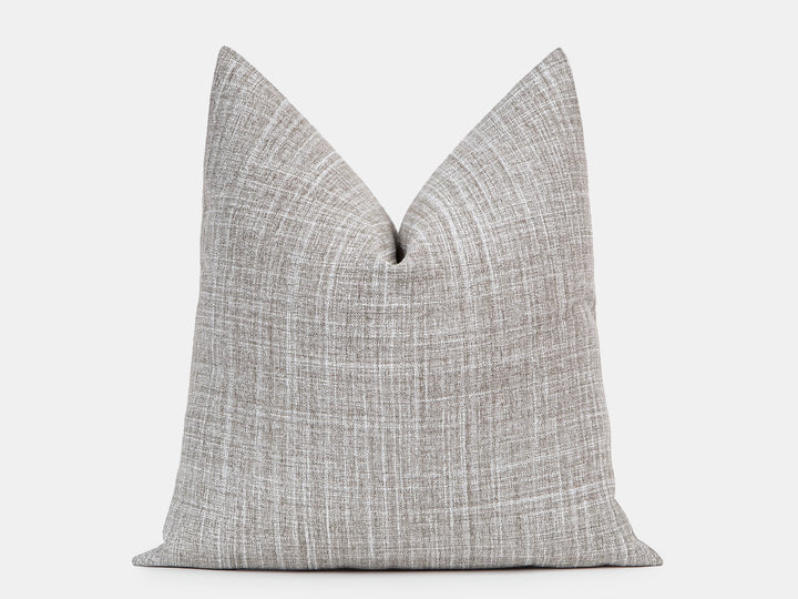 Greige Woven Pillow Cover