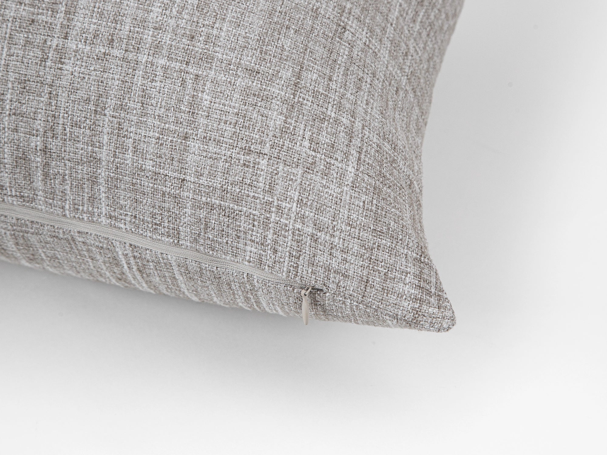 Greige Woven Pillow Cover