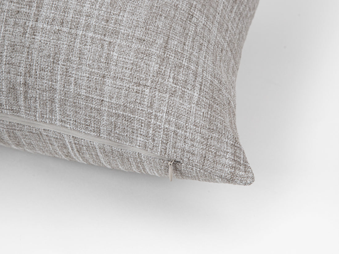 Greige Woven Pillow Cover