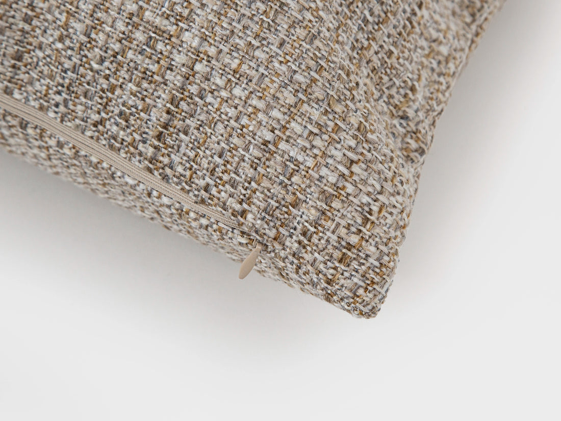 Greige Woven Pillow Cover