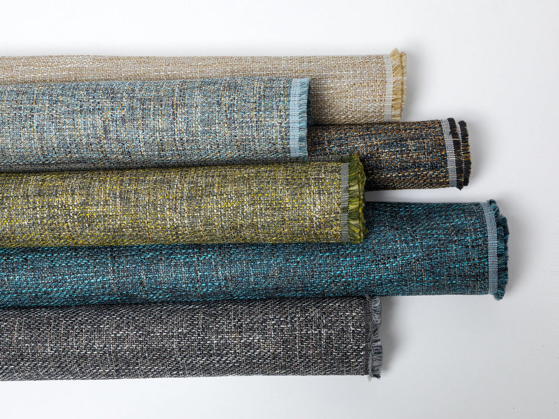 Green & Brown Woven Upholstery Fabric - Harvest