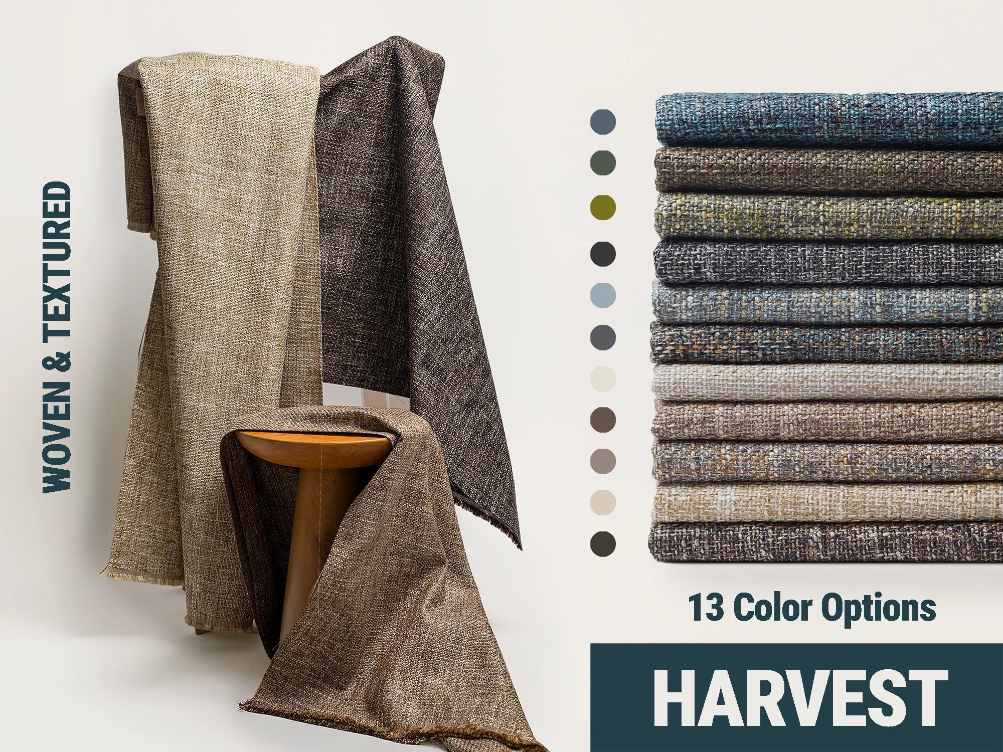 Woven Upholstery Fabrics - Linen Look | Harvest