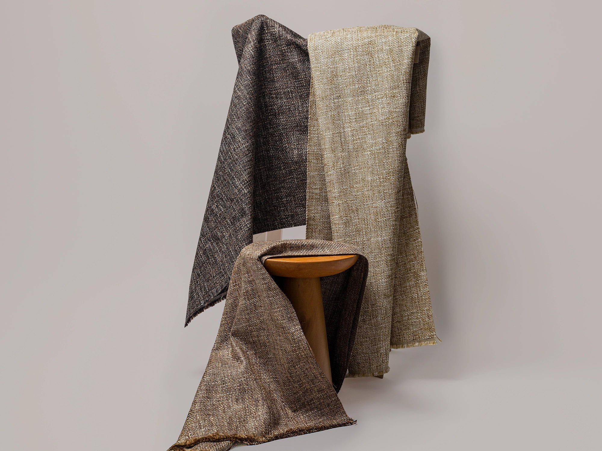 Brown Woven Upholstery Fabric - Harvest