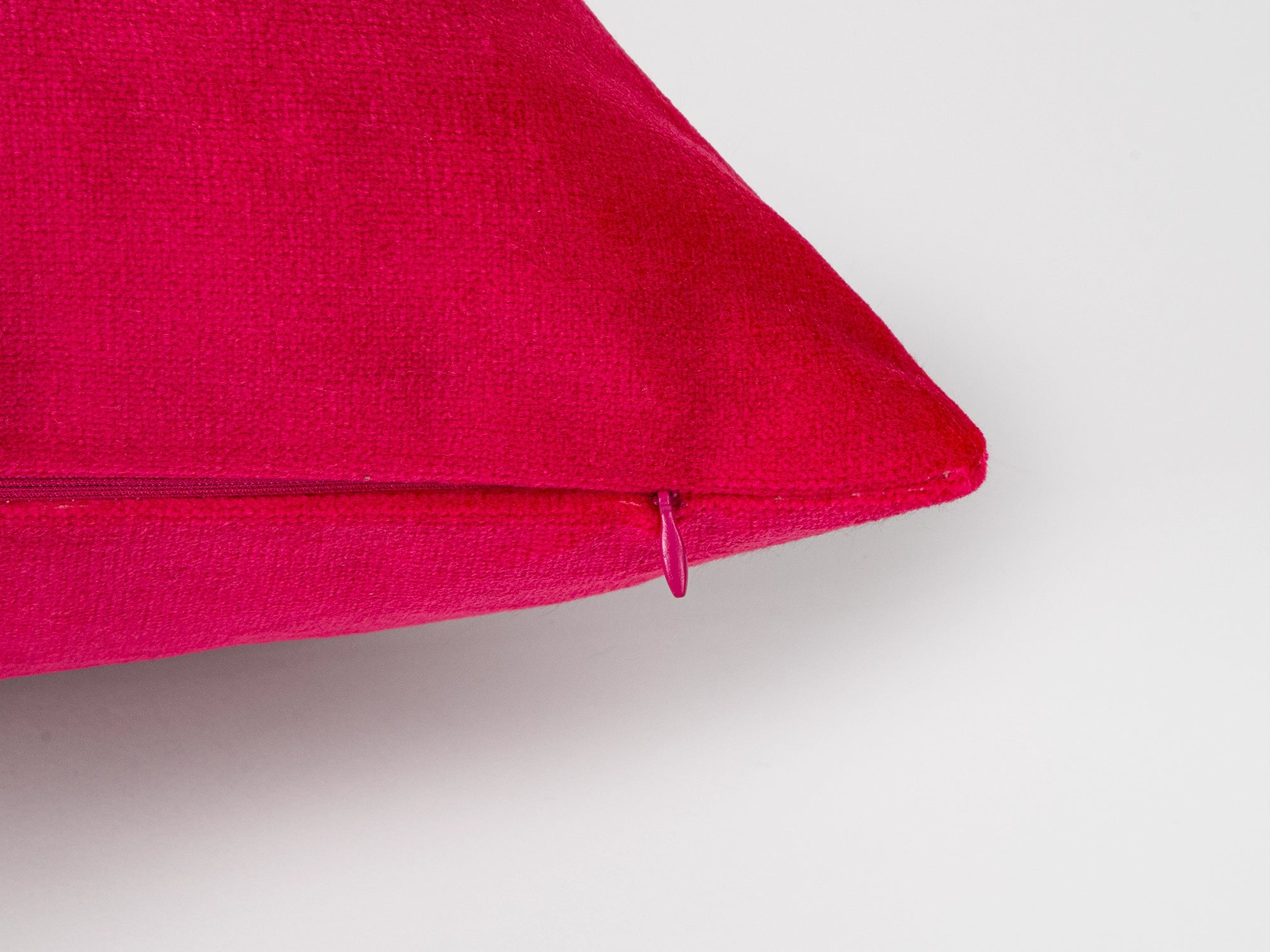 Hot Coral Pink Luxe Velvet Pillow Cover