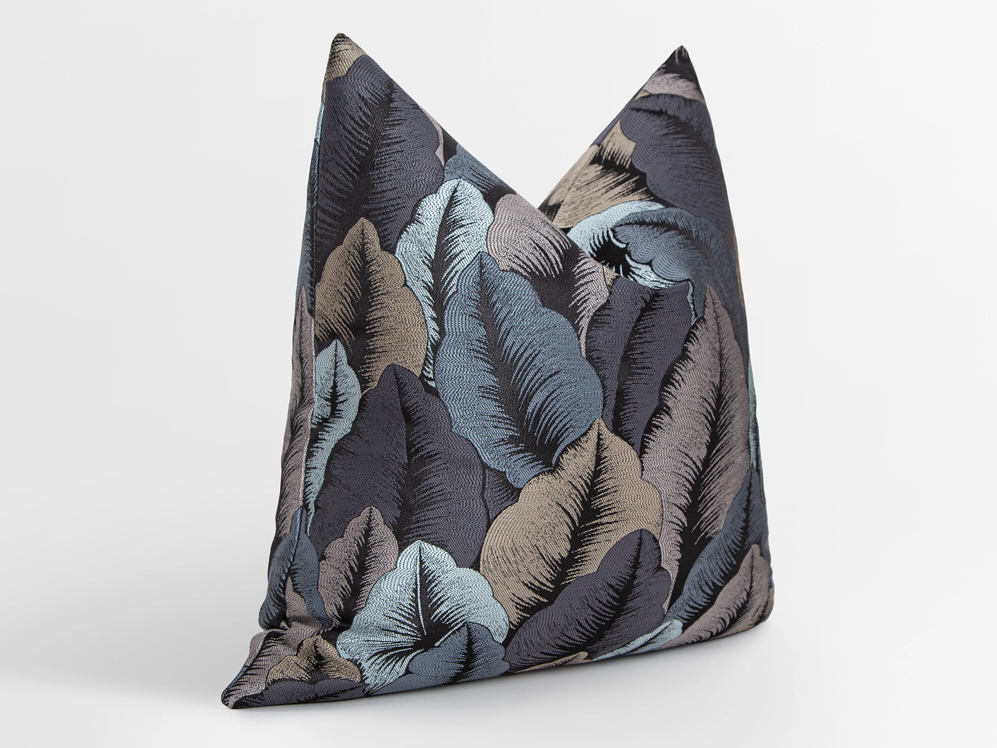 Ice Blue Jacquard Pillow Cover - Woven & Luxury