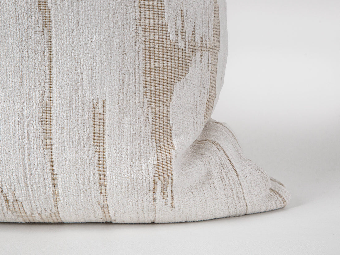 Ivory Textured Silky Pillow Cover