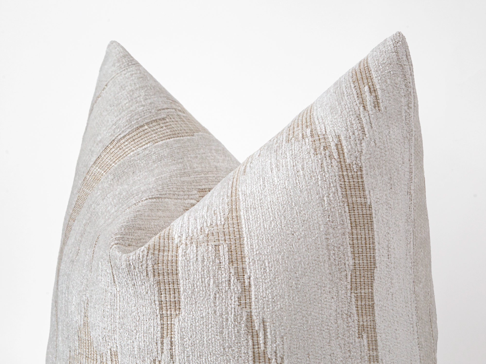 Ivory Textured Silky Pillow Cover