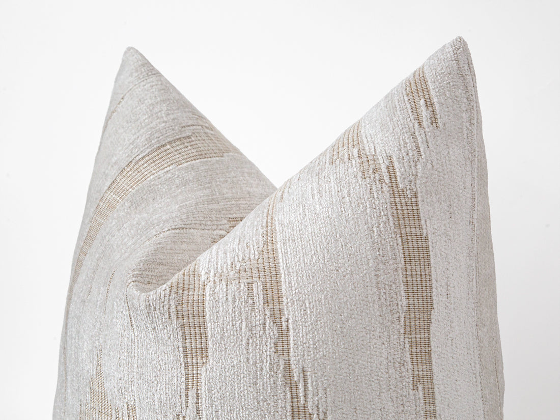 Ivory Textured Silky Pillow Cover