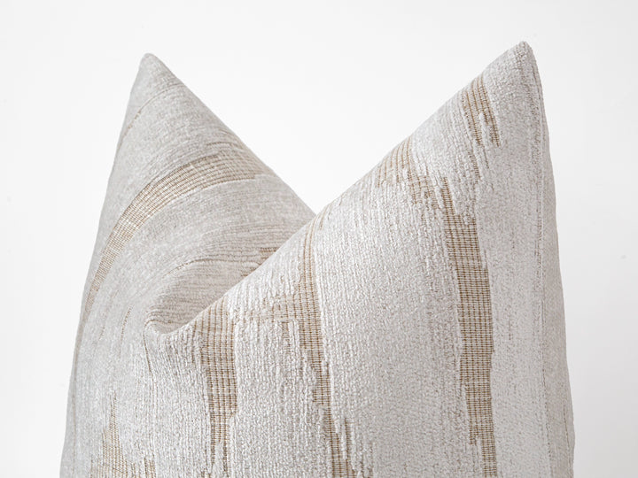 Ivory Textured Silky Pillow Cover