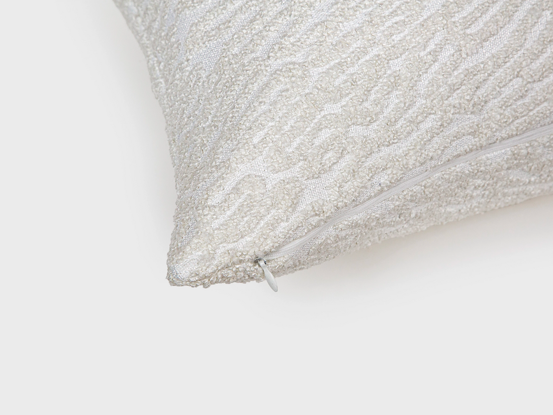 Ivory Tactile Abstract Pillow Cover