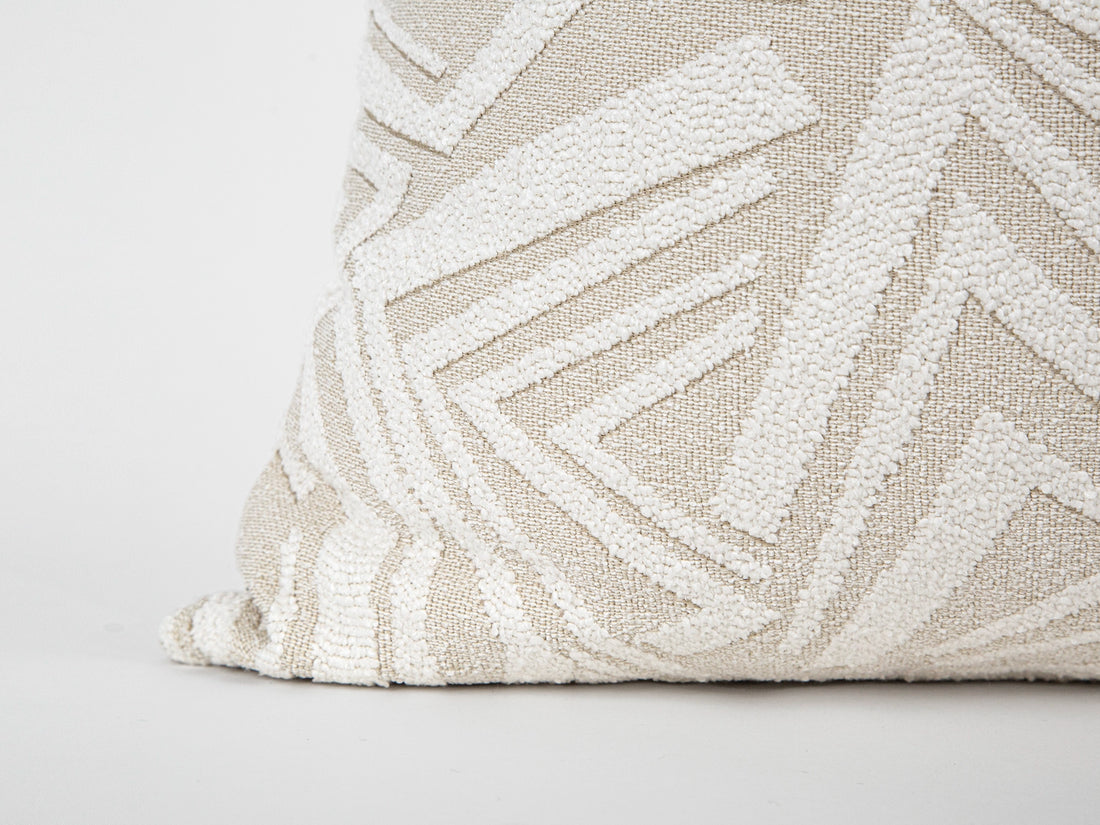 Ivory Arch Geo Textured Pillow Cover - District