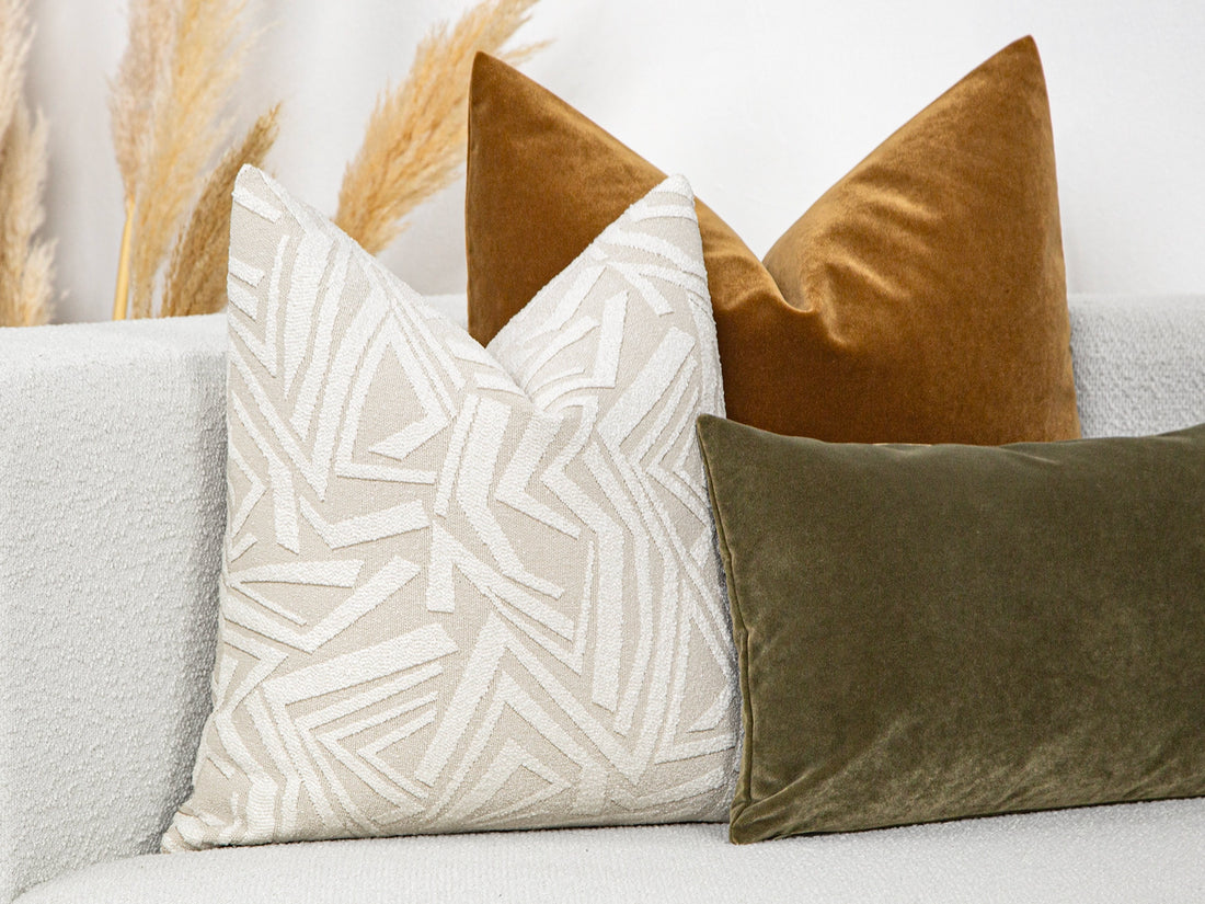 Ivory Arch Geo Textured Pillow Cover - District