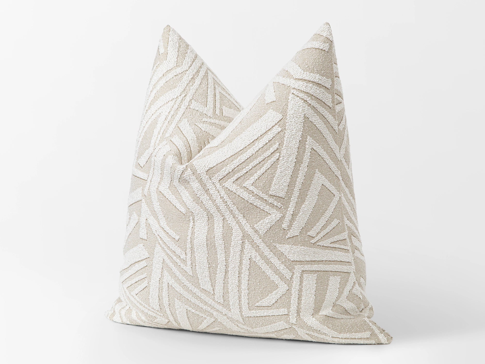 Ivory Arch Geo Textured Pillow Cover - District