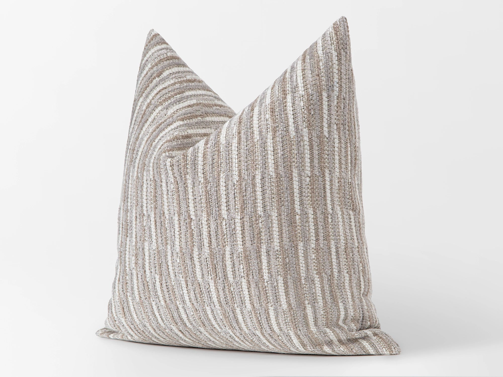 Ivory Dash Stripe Textured Pillow Cover