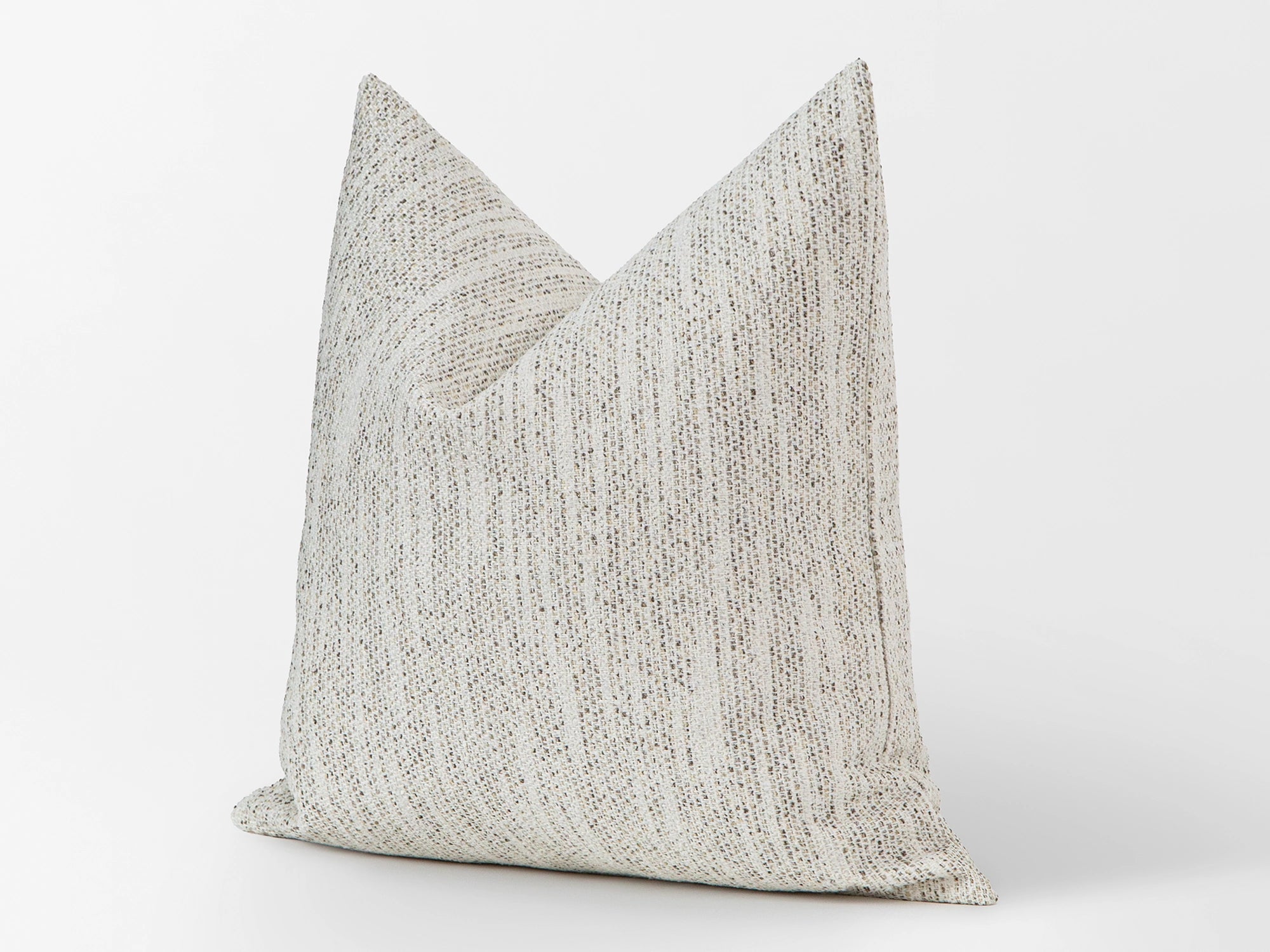 Ivory Speckled Woven Pillow Cover