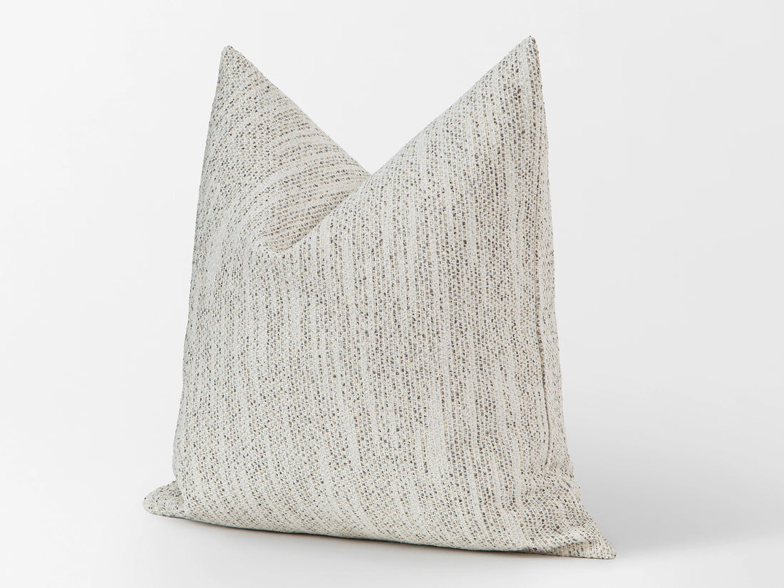 Ivory Speckled Woven Pillow Cover