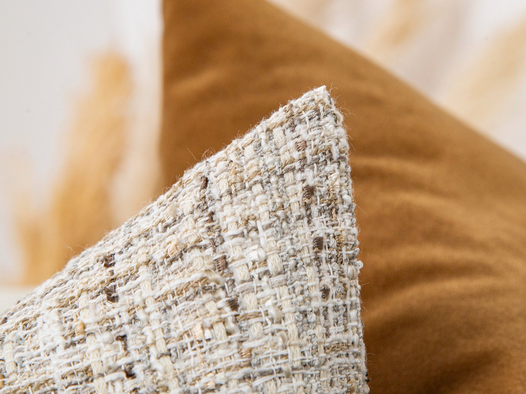 Ivory Boho Textured Pillow Cover