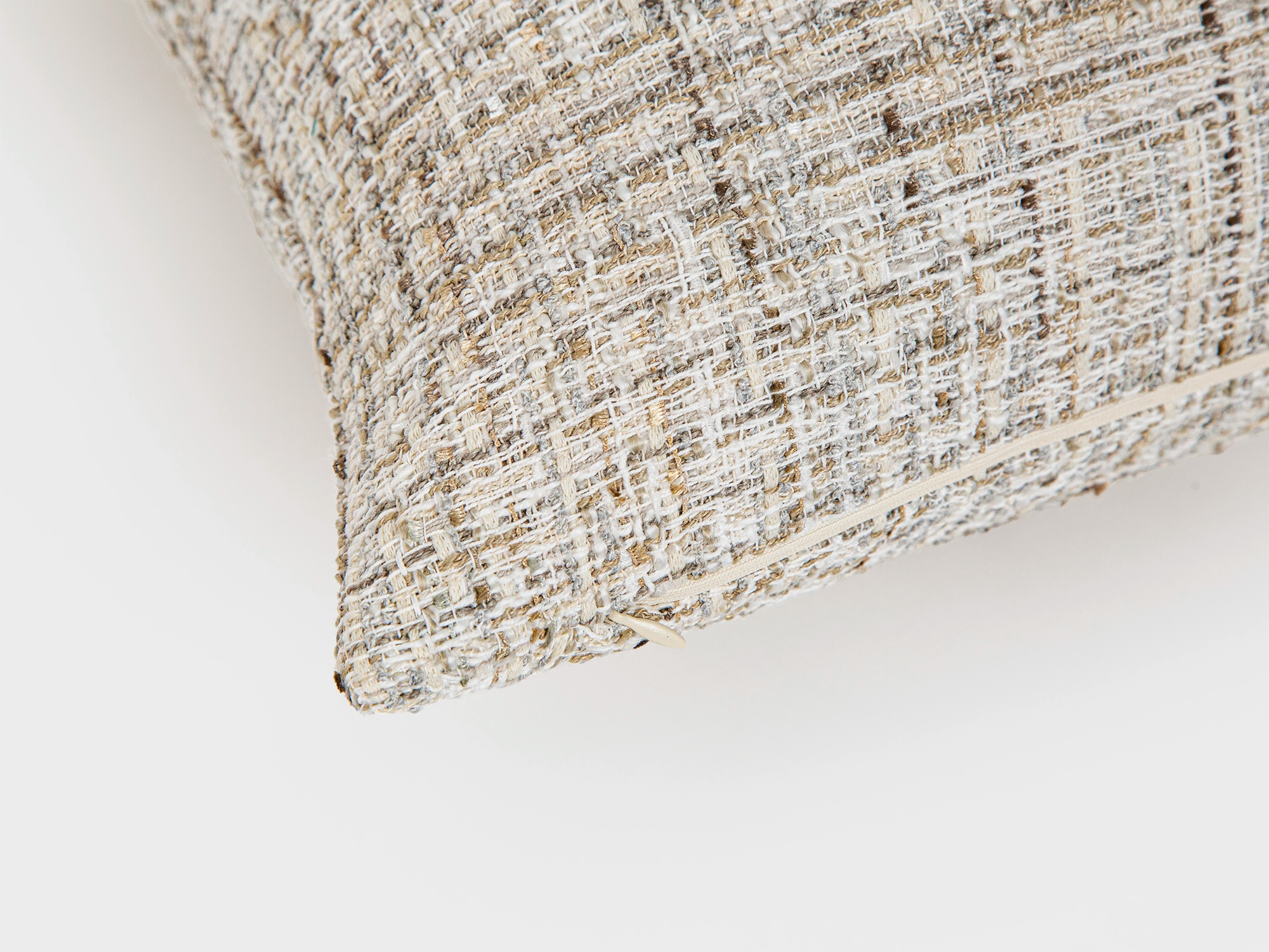 Ivory Boho Textured Pillow Cover