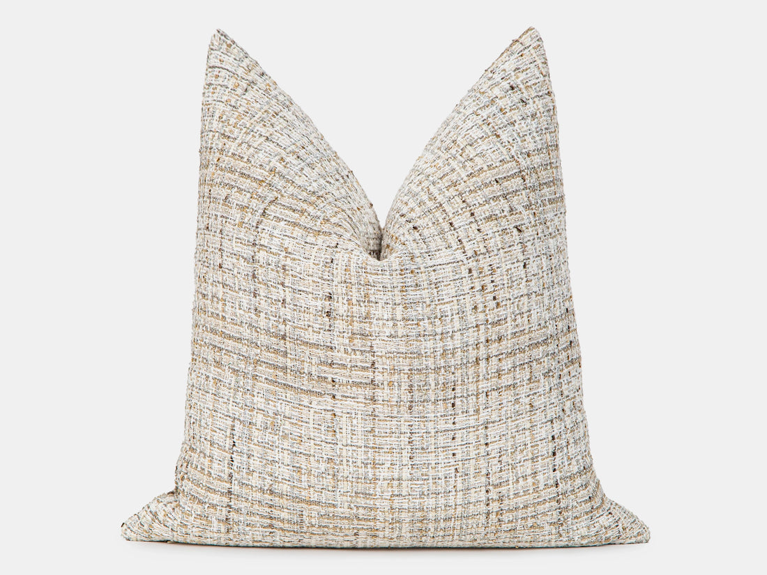 Ivory Boho Textured Pillow Cover