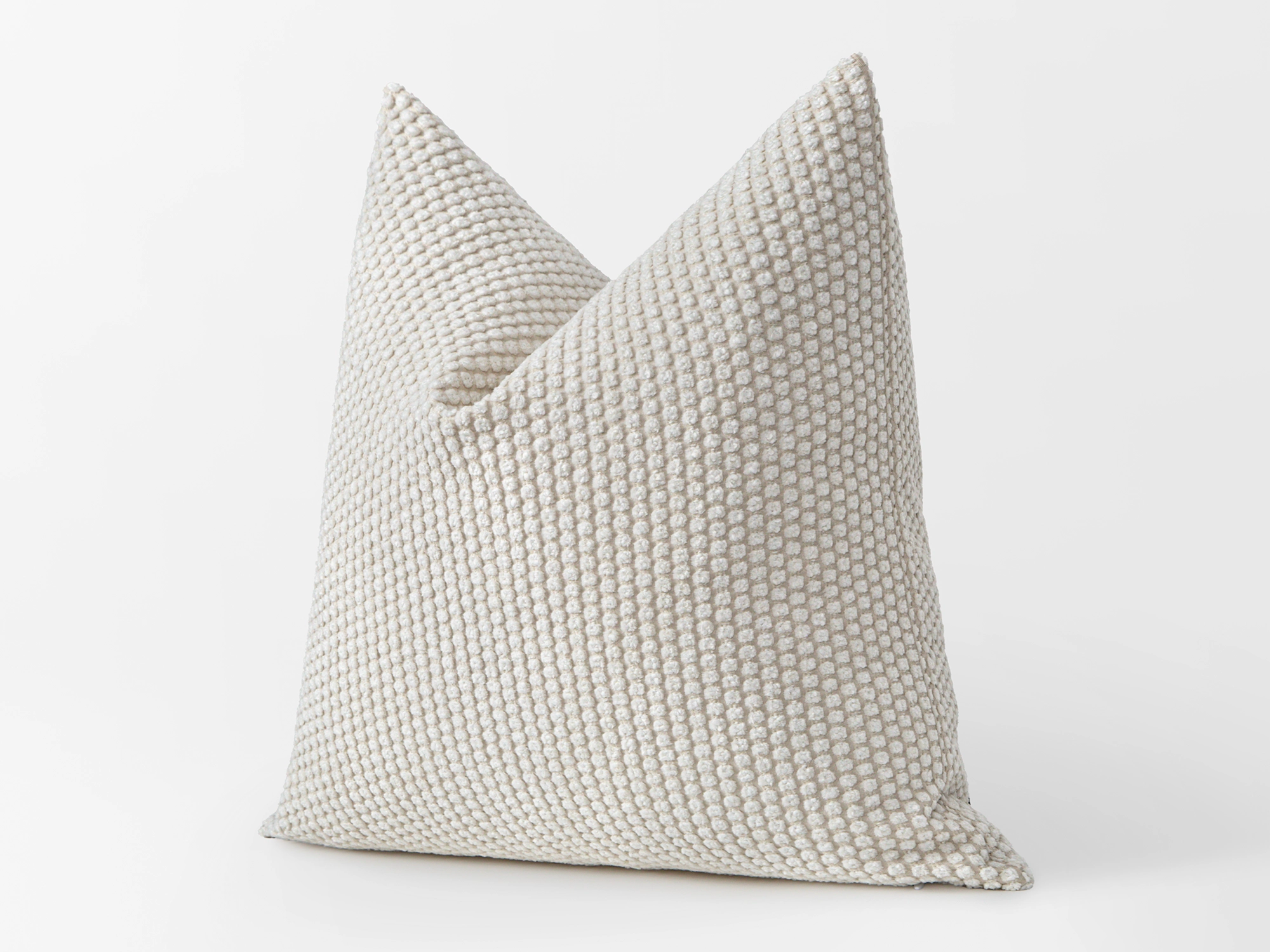 Ivory Dotted Textured Pillow Cover