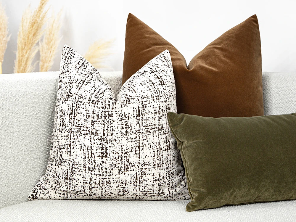 Ivory Woven Boho Pillow Cover