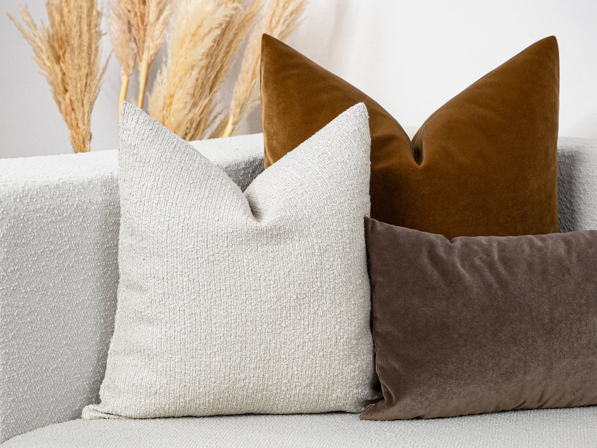 Ivory Striped Boucle Pillow Cover