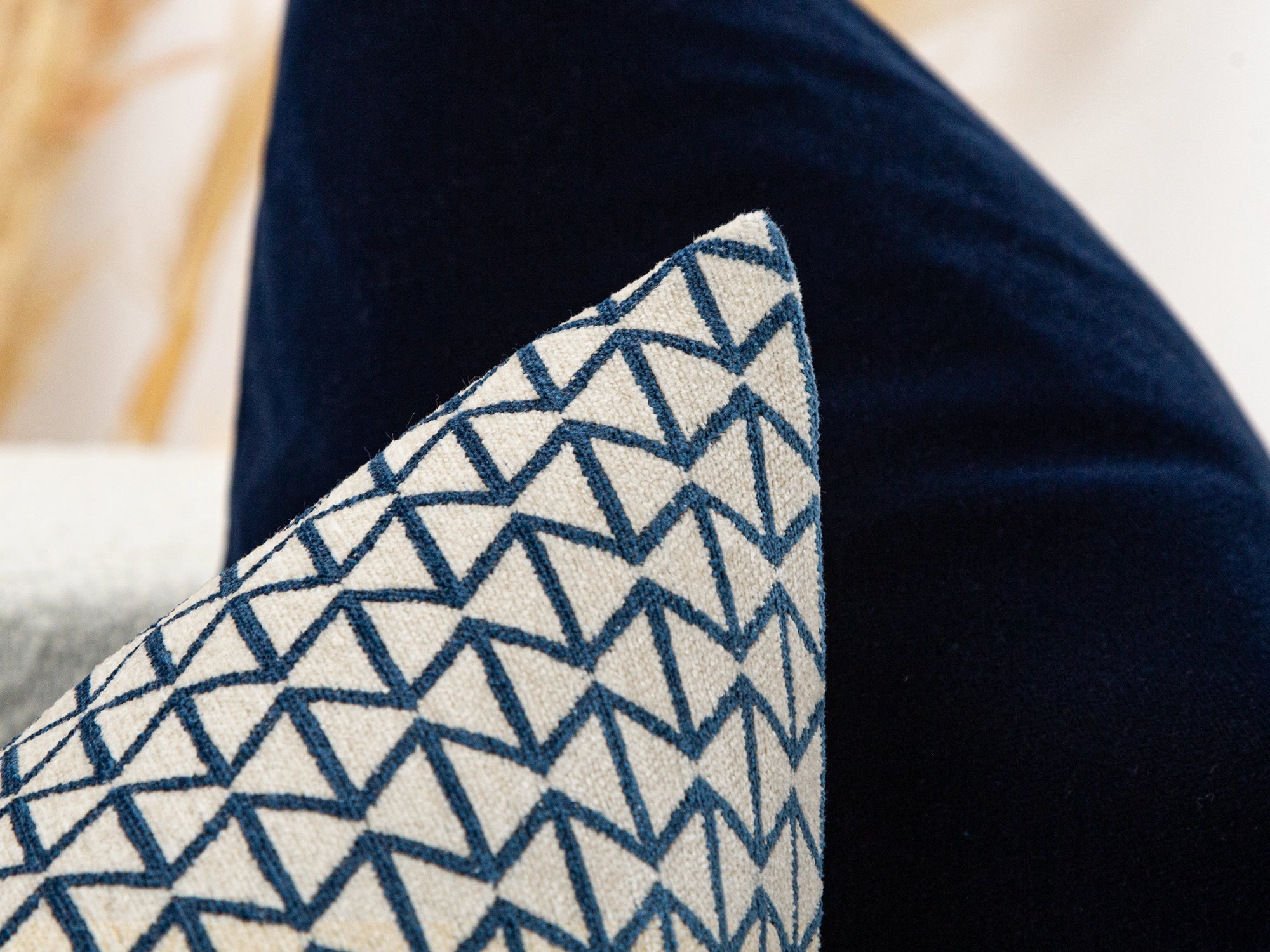 Ivory Bowtie Woven Pillow Cover - Vector