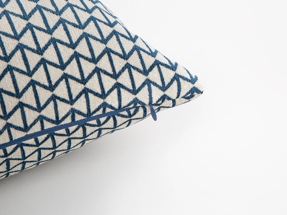 Ivory Bowtie Woven Pillow Cover - Vector