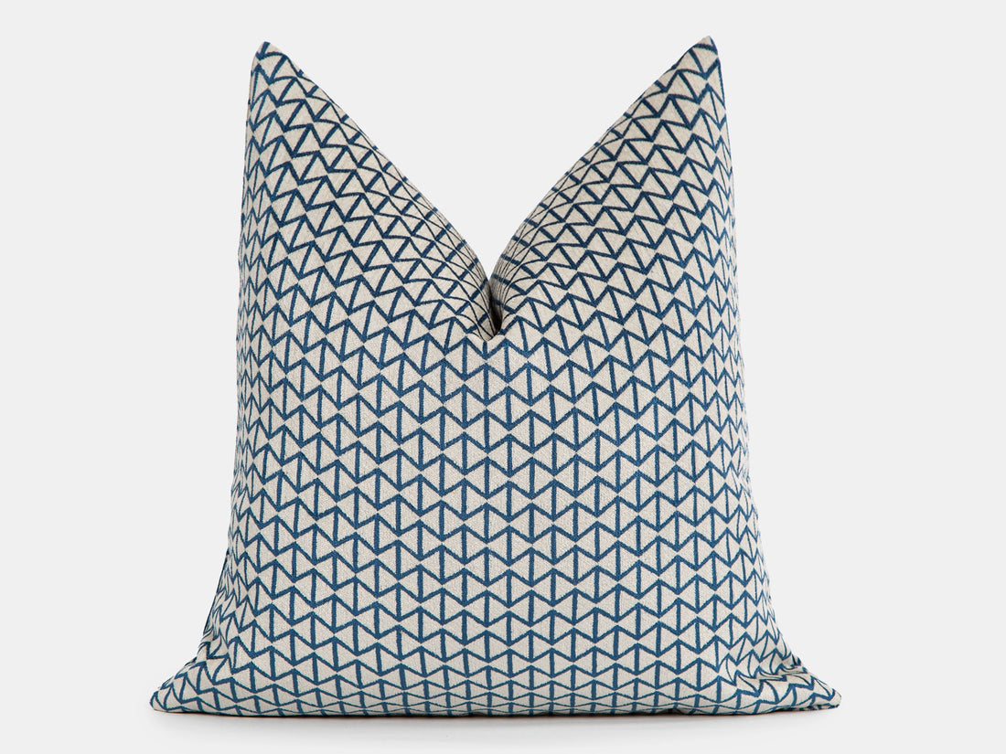 Ivory Bowtie Woven Pillow Cover - Vector