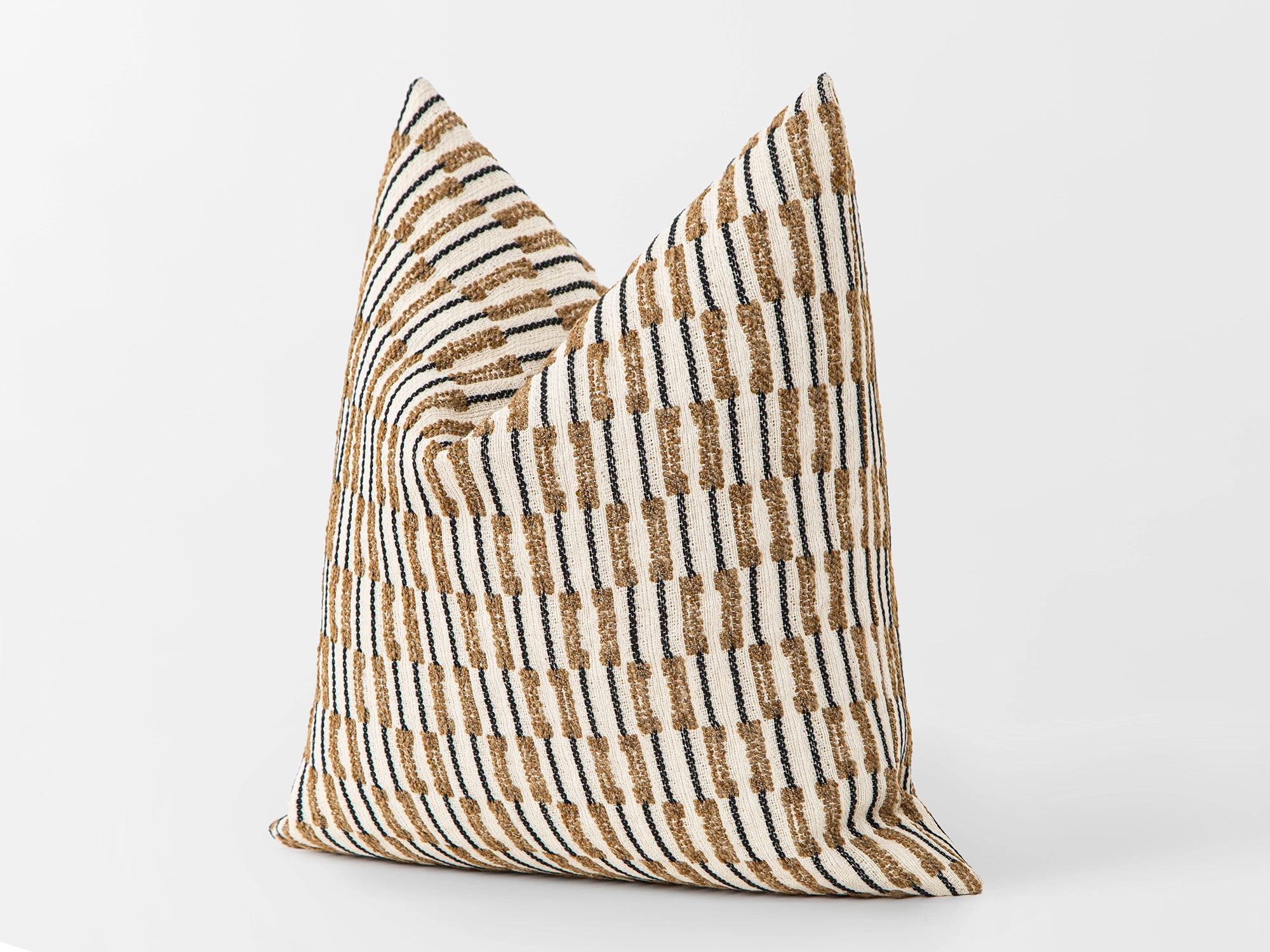 Neutral Dash Textured Pillow Cover