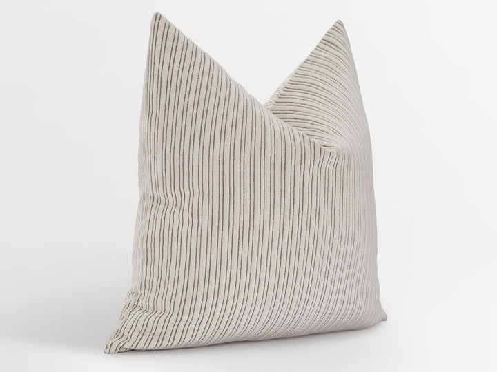 Ivory Striped Pillow Cover