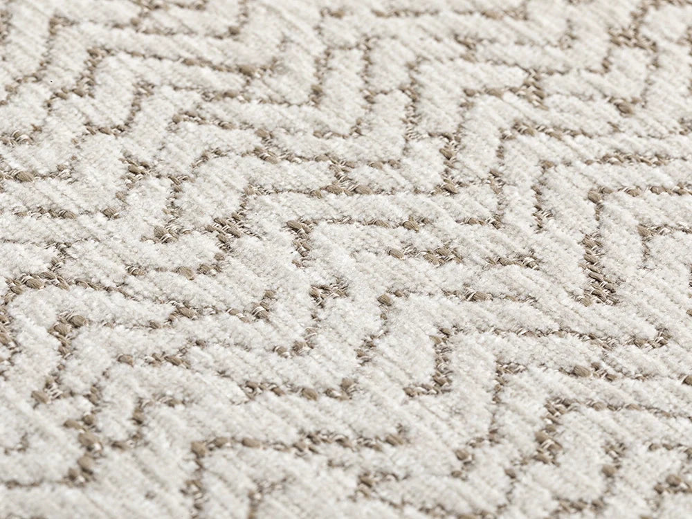 Ivory Chevron Upholstery Fabric - Nexus Chevron