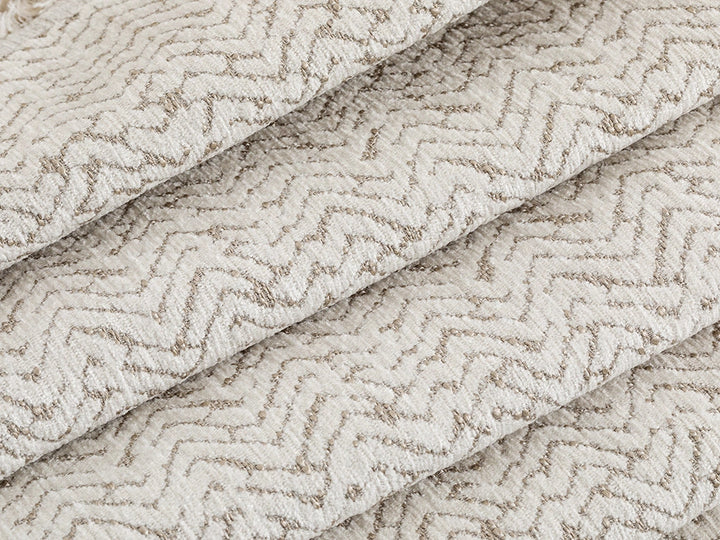 Ivory Chevron Upholstery Fabric - Nexus Chevron