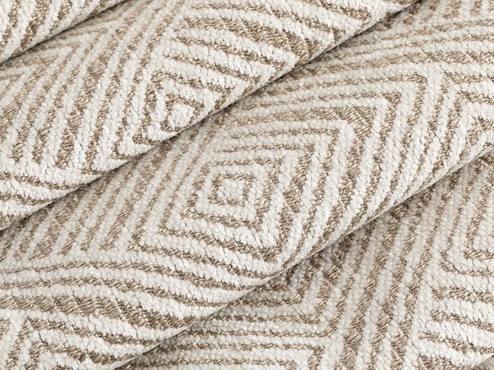 Ivory Geometric Upholstery Fabric – Nexus Diamond