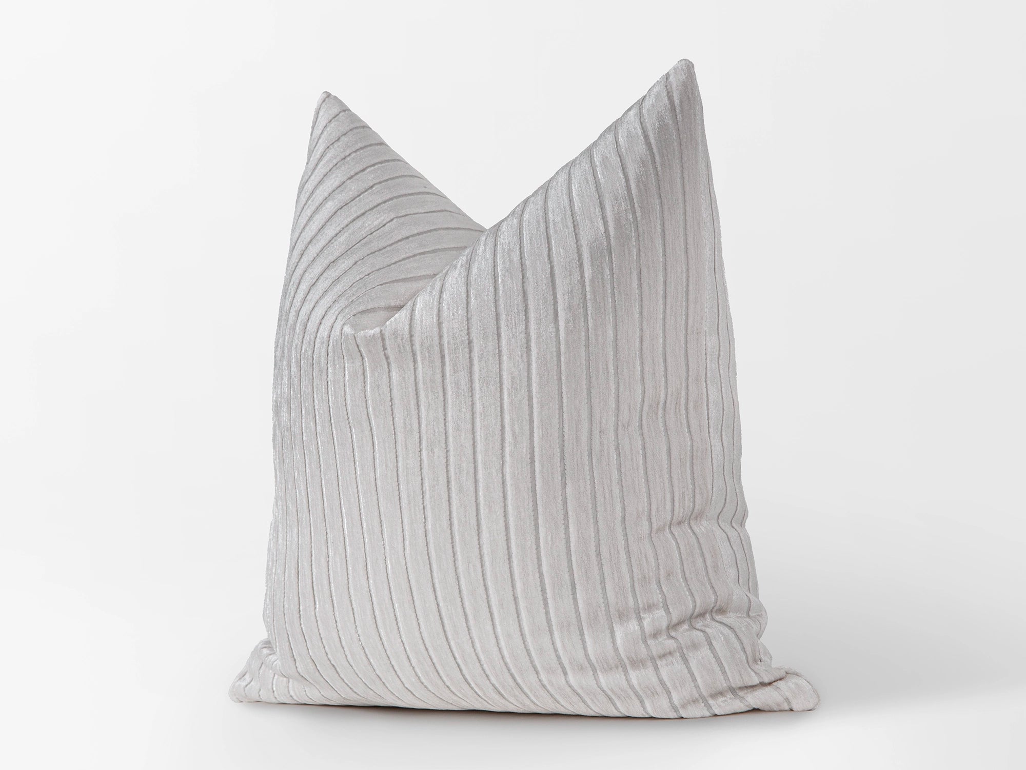 Ivory  Shiny Velvet Corduroy Pillow Cover