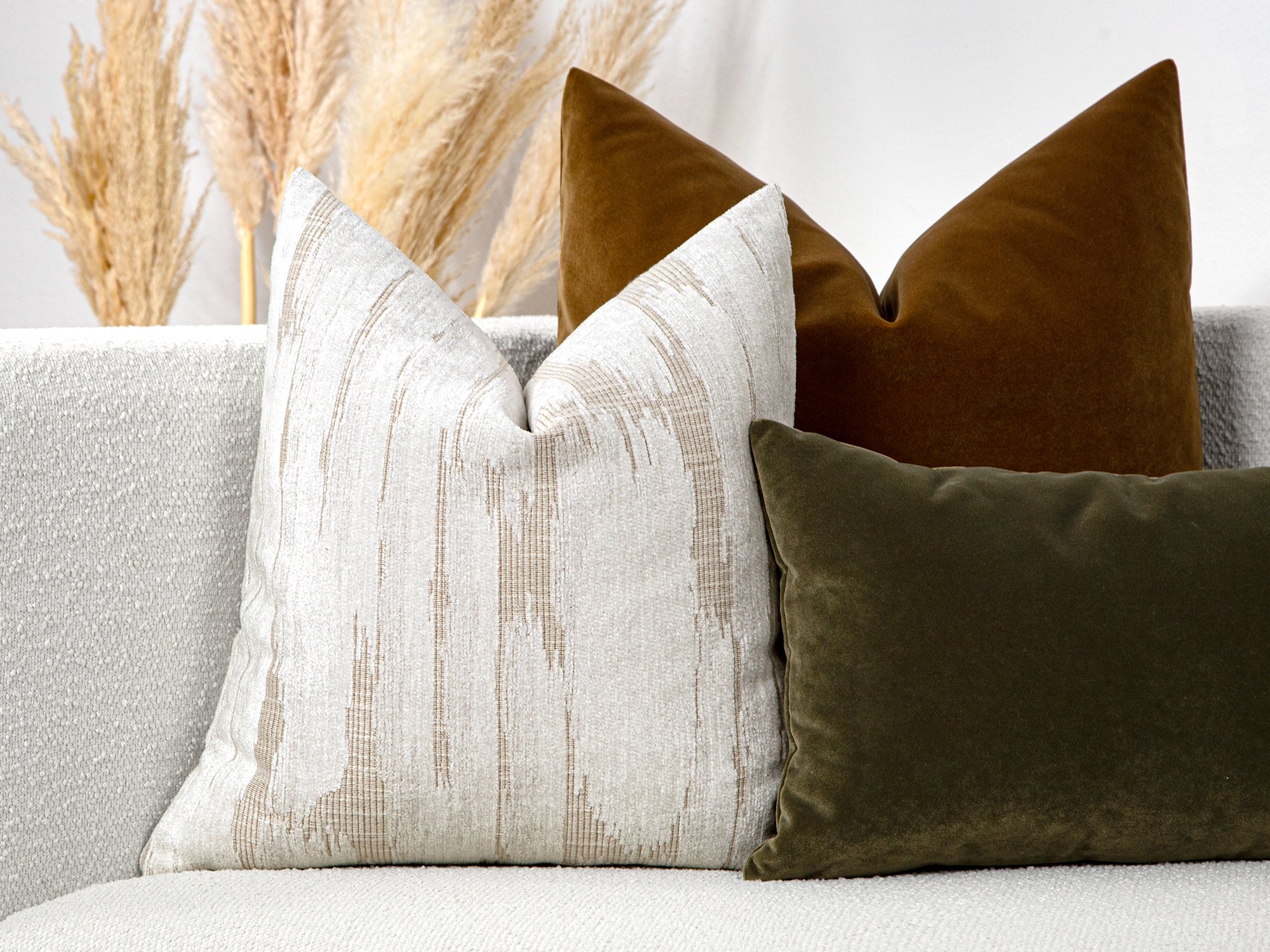 Ivory Textured Silky Pillow Cover