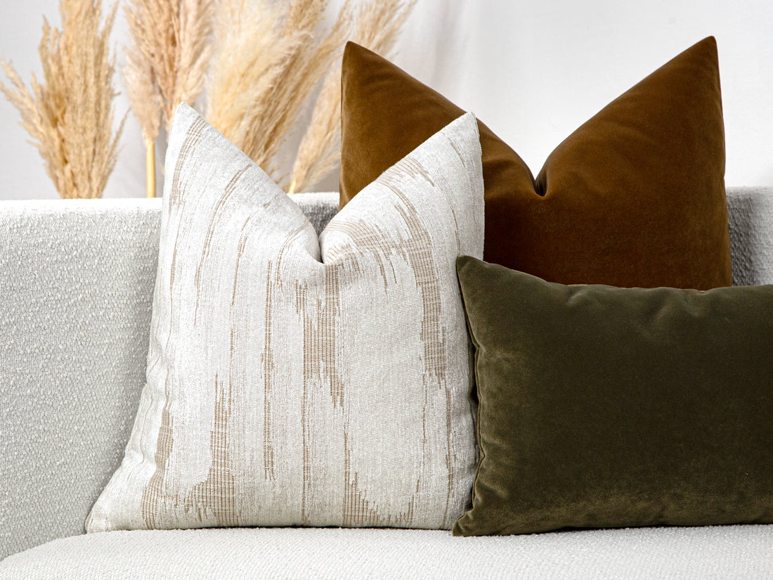Ivory Textured Silky Pillow Cover