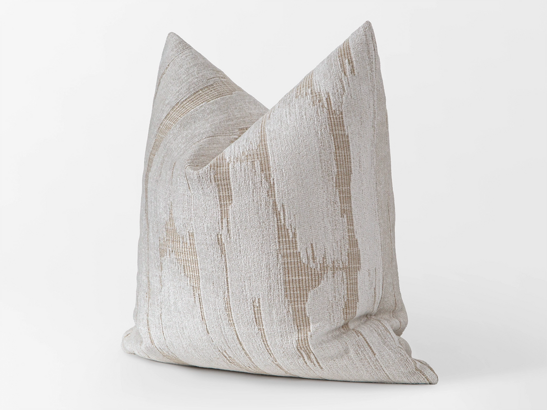 Ivory Textured Silky Pillow Cover