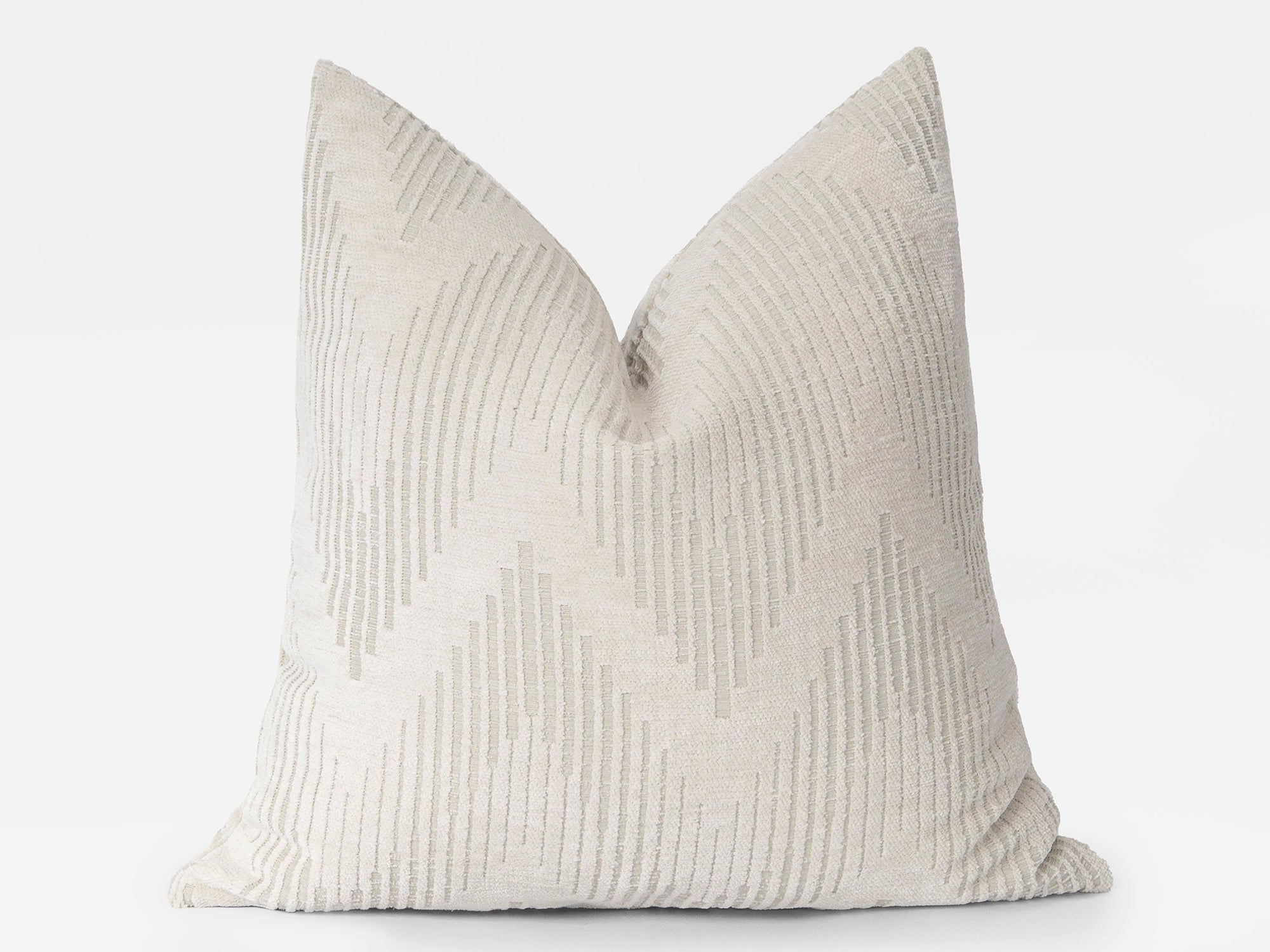 Ivory Geometric Textured Pillow Cover