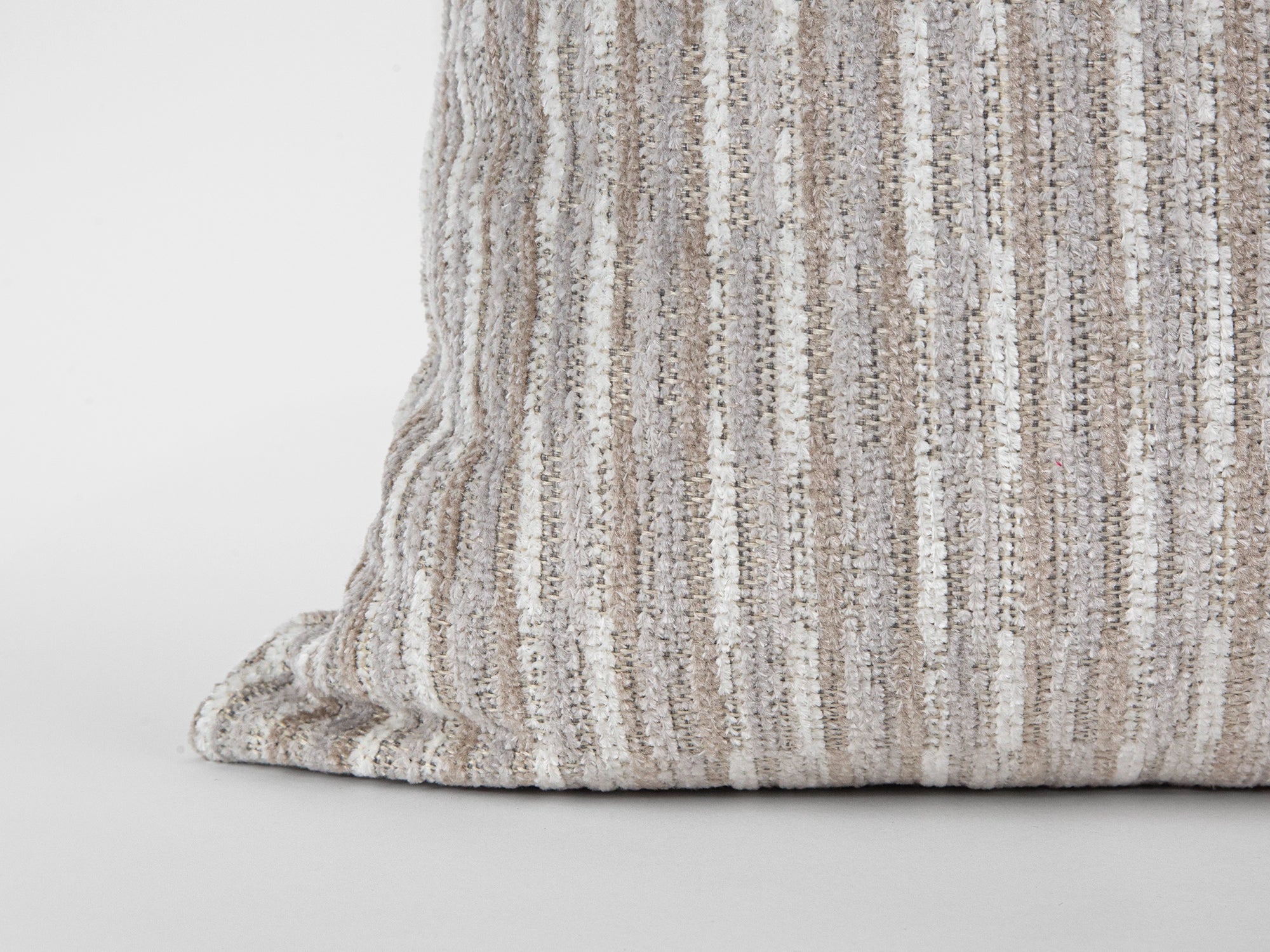 Ivory Dash Stripe Textured Pillow Cover